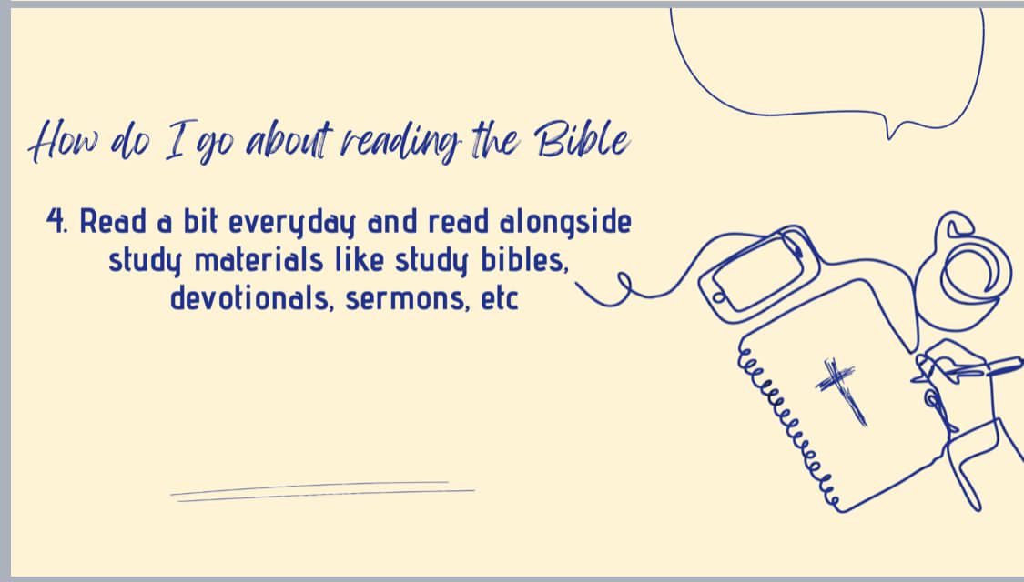 TUGmovement's tweet photo. A common hurdle we face when it comes to reading our Bible consistently is not knowing how or where to begin. We hope these pointers help you navigate reading your Bible much easily 🤗 https://t.co/bVwgJ2jfam
