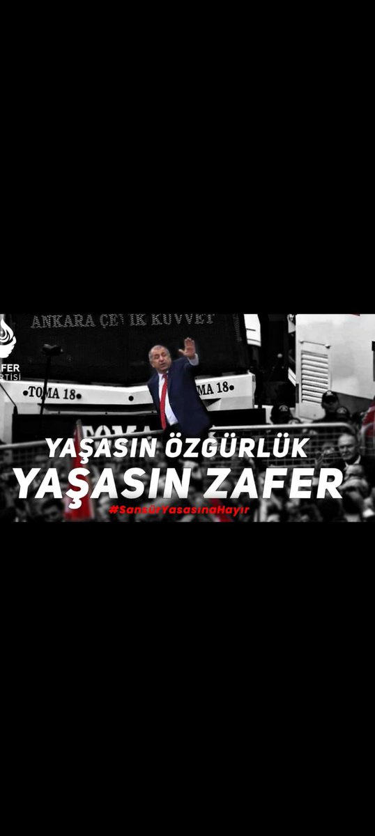 Yaşasın #Özgürlük Yaşasın #ZaferPartisi
#SansürYasasınaHayır