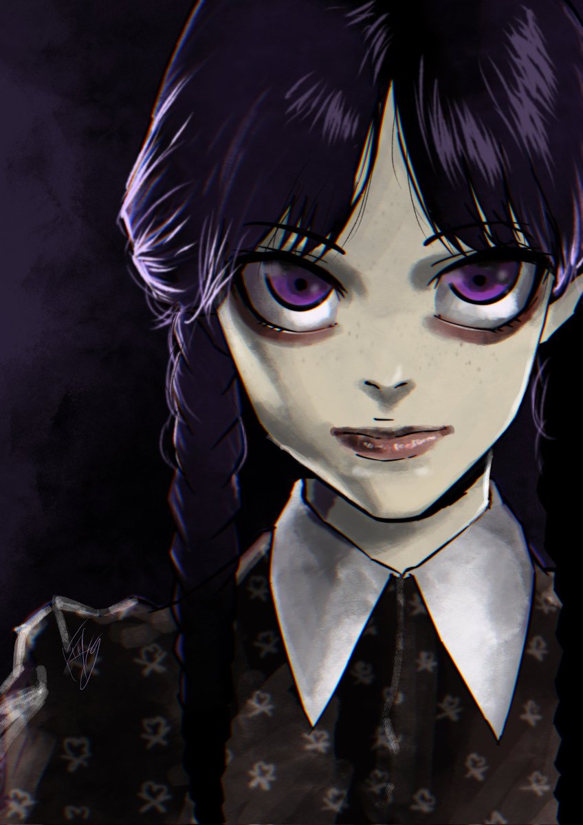 「配信楽しみ#ウェンズデー #wednesday #アダムスファミリー 」|コウタのイラスト