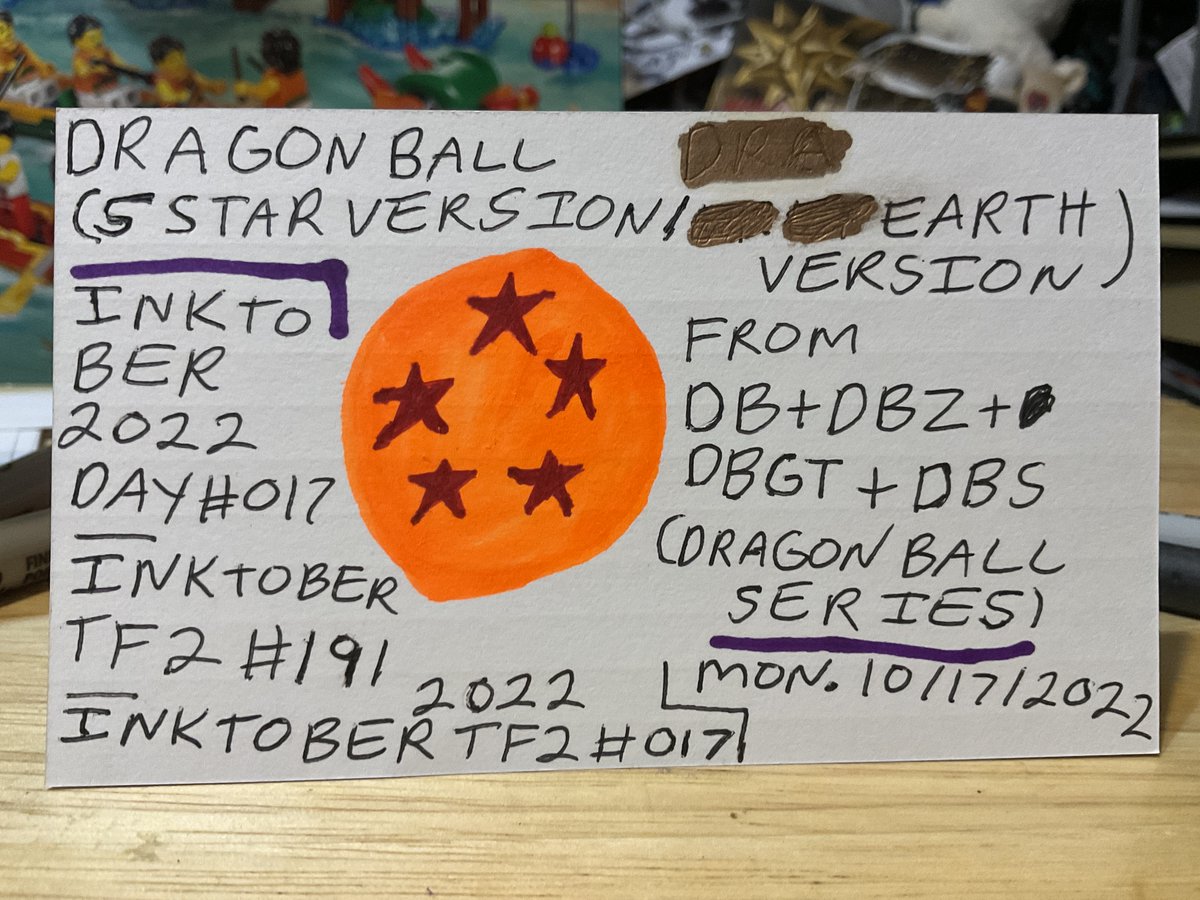 Transfan2's tweet photo. My #inktober2022 Art#017: Dragon Ball (5 Star Version/Earth Version) From Dragon Ball Series! #Inktober #Tf2Pics #InktoberTF2 #InktoberDay17 #Inktober2022Day17 #DragonBall #DragonBallSuper #DragonBallZ #InktoberDB #InktoberDBZ #InktoberDBS #ドラゴンボール #ドラゴンボール超スーパ https://t.co/ZDIYNRZ6Qw