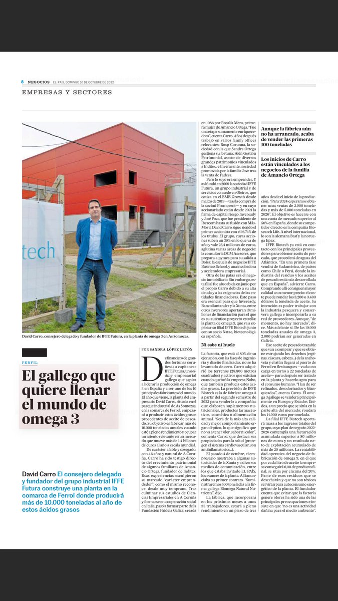 adanpil9's tweet photo. #IFFE  #IFFEFUTURA #IFFEBIOTECH

🐟 Ayer en el periódico El País

#omega3 https://t.co/wAJyFbcpCa