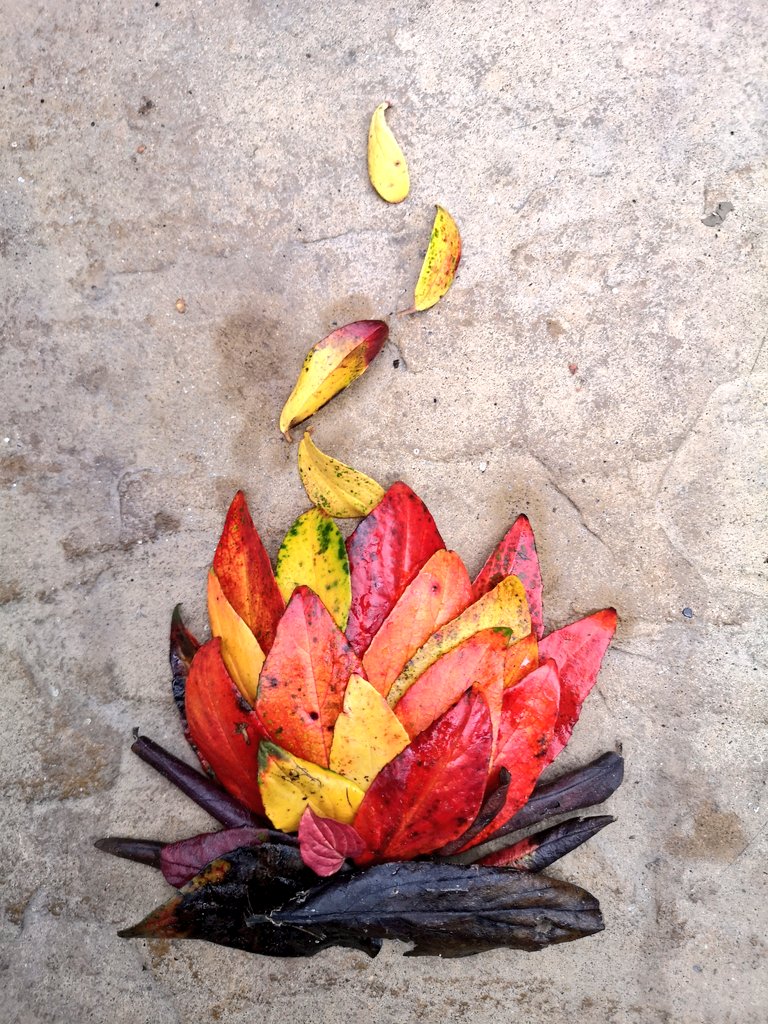 Karlwheel's tweet photo. A Bonfire of Leaves

Made with all the colourful leaves that blanket the ground in autumn 🍂 🍃 https://t.co/KOpsHEiN7I