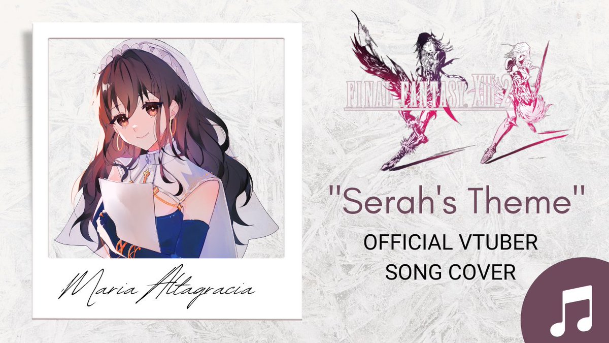 AltaMariaCh's tweet photo. Hellolujah!  Out of the archives, we have another bi-weekly song cover premiering today at 12:00pm PST/3:00pm EST, "Serah's Theme" from Final Fantasy XIII-2.  Come check it out and give it a listen! 
--
https://t.co/wwhS3n3eRV
Tuning/Timing by Dahonnie (https://t.co/z1GVZ50fp0) https://t.co/KHhVMN8pbG