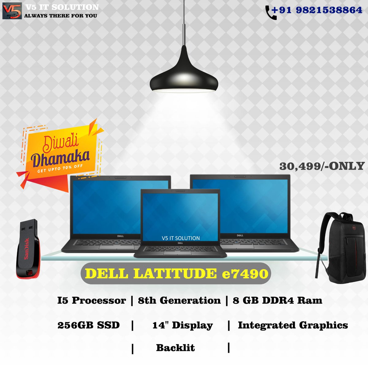 Om Singh (@omsingh07140717) on Twitter photo For You
Best Dell Laptop
Latitude E7490
Big sale
Only For You 30,449/-
I5 processor
256GB SSD
8 GB DDR4 Ram
Diwali Dhamaka
contact number = -9821538864
Whatsapp Contact =9821538864
Gmail Contact = welcome@v5itsolution.in
v5itsolution.in For You
Best Dell Laptop
Latitude E7490
Big sale
Only For You 30,449/-
I5 processor
256GB SSD
8 GB DDR4 Ram
Diwali Dhamaka
contact number = -9821538864
Whatsapp Contact =9821538864
Gmail Contact = welcome@v5itsolution.in
v5itsolution.in