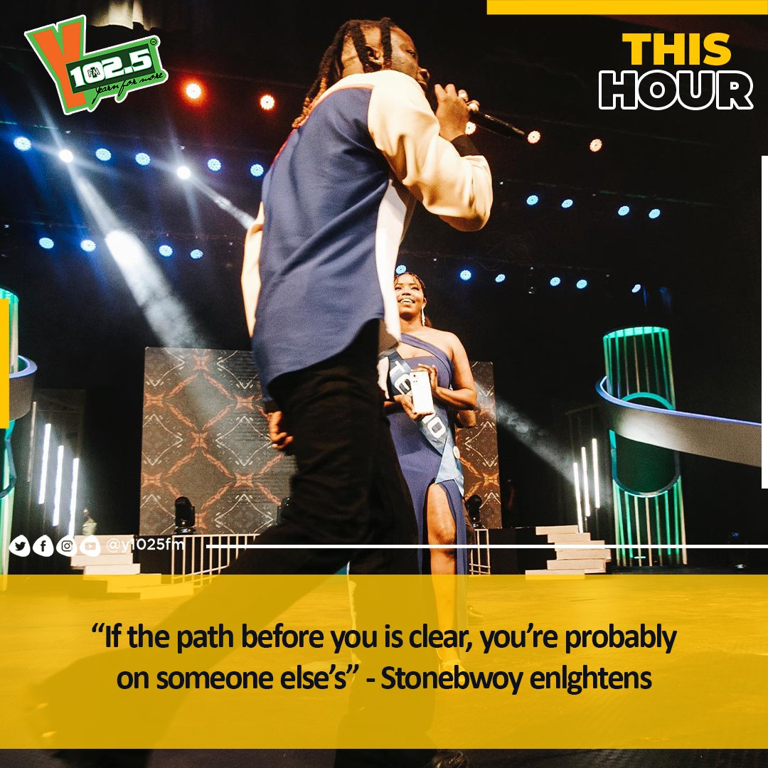 y1025fm's tweet photo. Afro-dancehall act, @stonebwoy with a food for thought

#ThisHourOnY #GIDIGBA #mMondayMotivation https://t.co/1D2dASHm2m