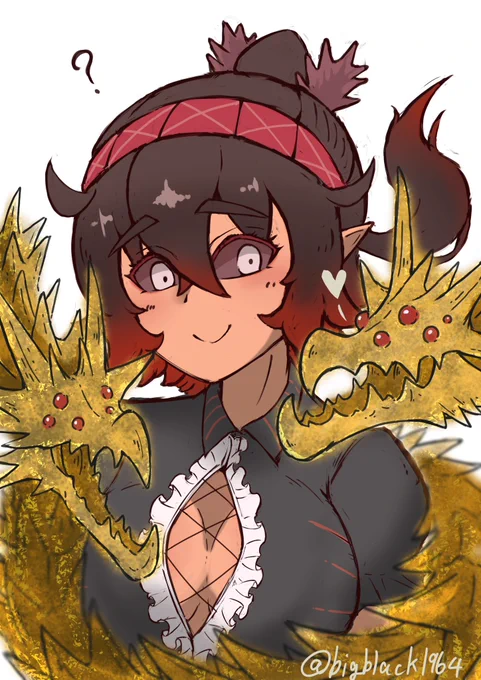 ゴジラ対エヴァンゲリオン対キングギドラだって!?(画像は以前描いた擬人化シンゴジラとアニメ版ギドラ)#怪獣擬人化 