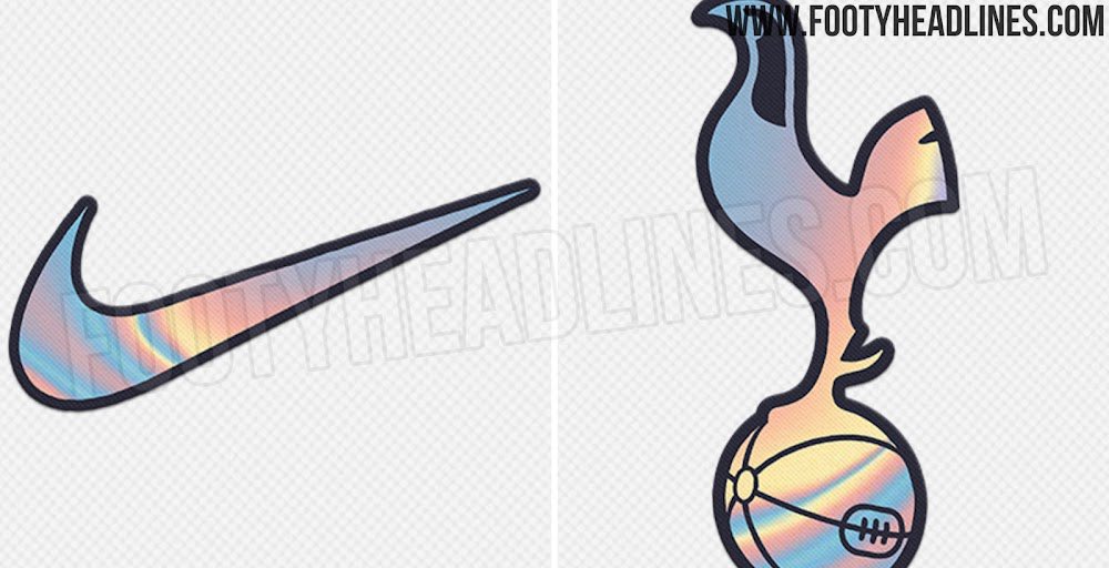 TheSpursExpress's tweet photo. Spurs' new 2023-24 home jersey will introduce a first in the club's history - iridescent logos. It is made by Nike and will be worn in next season's Premier League campaign. [@Footy_Headlines] https://t.co/l7ZIEgVtse