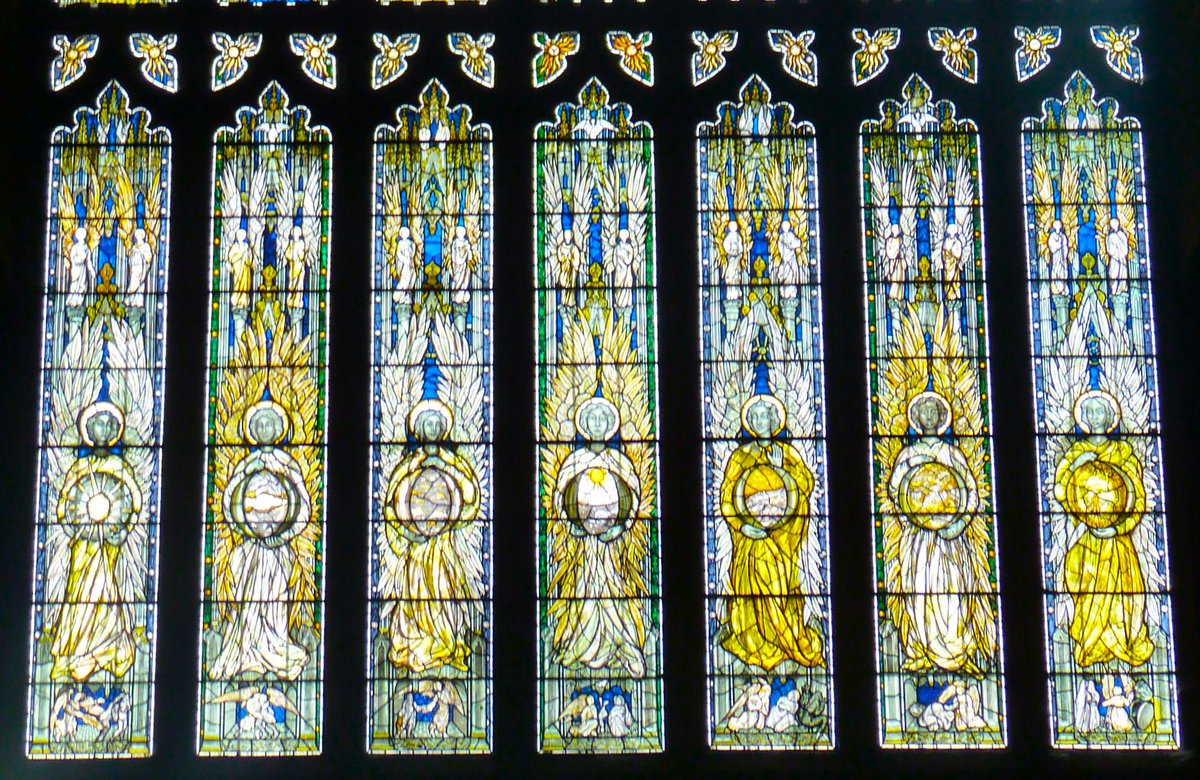 SanjeePerera1's tweet photo. Particularly enamoured by the Great West window @SouthwMinster conceived by #MartinStancliffe, painted by #PatrickReyntiens depicting angels holding the 7 acts of creation, the 7 angelic interventions and the #7SorrowsofMary and a myriad angelic host.
https://t.co/RT1RZ5VN33 https://t.co/zhEkRP0TRO