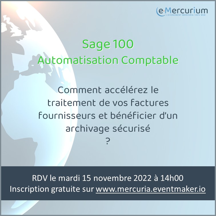 Comment dématérialiser vos factures fournisseurs et fiabiliser leur intégration dans votre système comptable ?
▶️ Découvrez ACS au e-Mercurium 2022 avec les experts Mercuria et @SageServicesFr ! 📆 RDV le 15/11
#ACS #automatisationcomptable #comptabilité #sage100