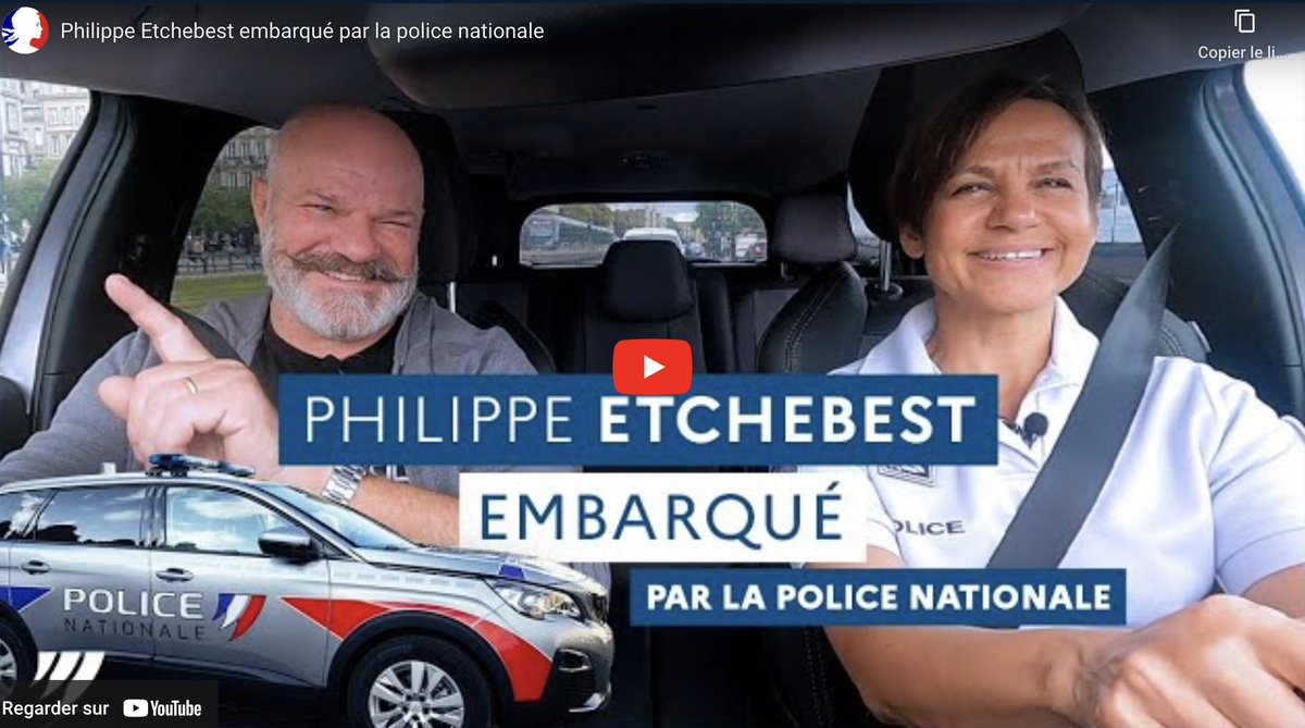 La <a href="/PoliceNationale/">Police nationale</a> teste un nouveau format "En voiture avec", où elle "embarque" des personnalités.

Pourquoi c'est intéressant ? ↓