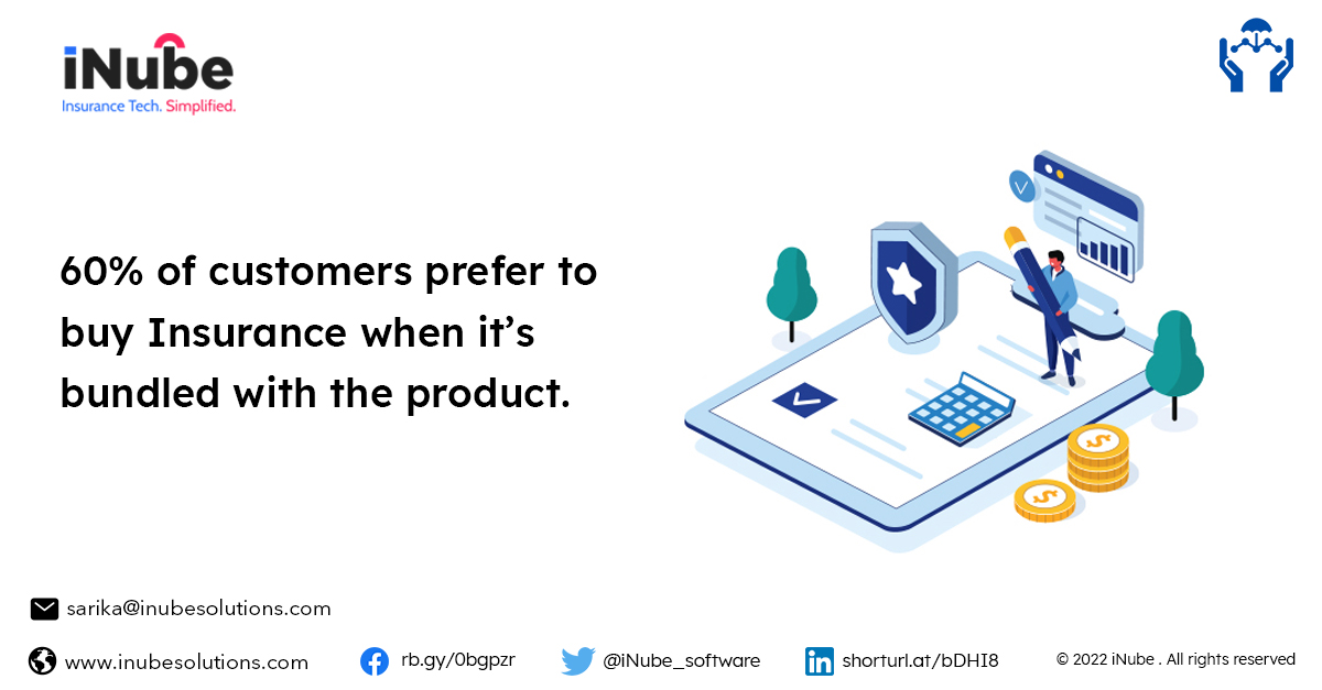iNube_software's tweet photo. As per research, 60% of customers prefer to buy protection when it’s bundled with the product. 

Contact us today to know more. Drop us a message or reach us today at sarika@inubesolutions.com or sales@inubesolutions.com 

#insurance #embedded #embeddedinsurance #insurance https://t.co/rpkAZUjvS9