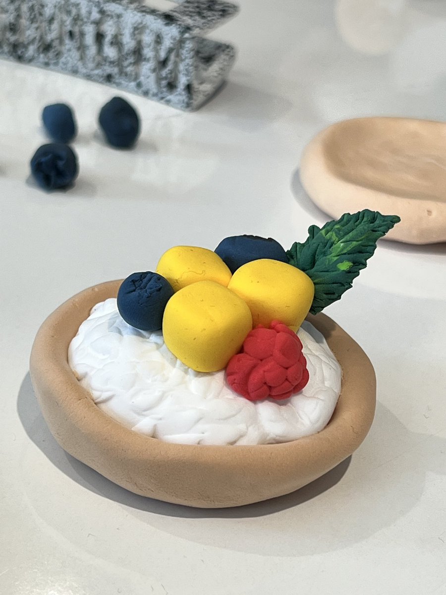 klbeasley's tweet photo. MasterSnack air-dried clay food models under construction in G10 - my fav lesson ever. Great to see some pair them with their plate prototype, allowing for size adjustments or confirmation #MYPDesign @brianmcewen @diskon4no @r_langlands @pimstar https://t.co/E3p0MLeqwE