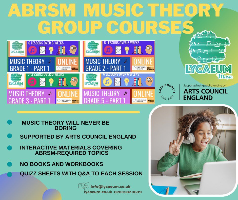 LycaeumMusic's tweet photo. Music Theory will never be boring with our interactive materials covering ABRSM-required topics! Starts from the week commencing - 𝟯𝟭𝘀𝘁 𝗼𝗳 𝗢𝗰𝘁.For all early bookings -£𝟭𝟱 discount. Just use '𝟭𝟱𝗼𝗳𝗳' - https://t.co/Q417uSs4pl
#lycaeummusic #abrsm #musiceducation https://t.co/lOCXo9qKvk