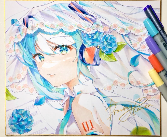 歌姫色紙𓂃𓈒#初音ミク 