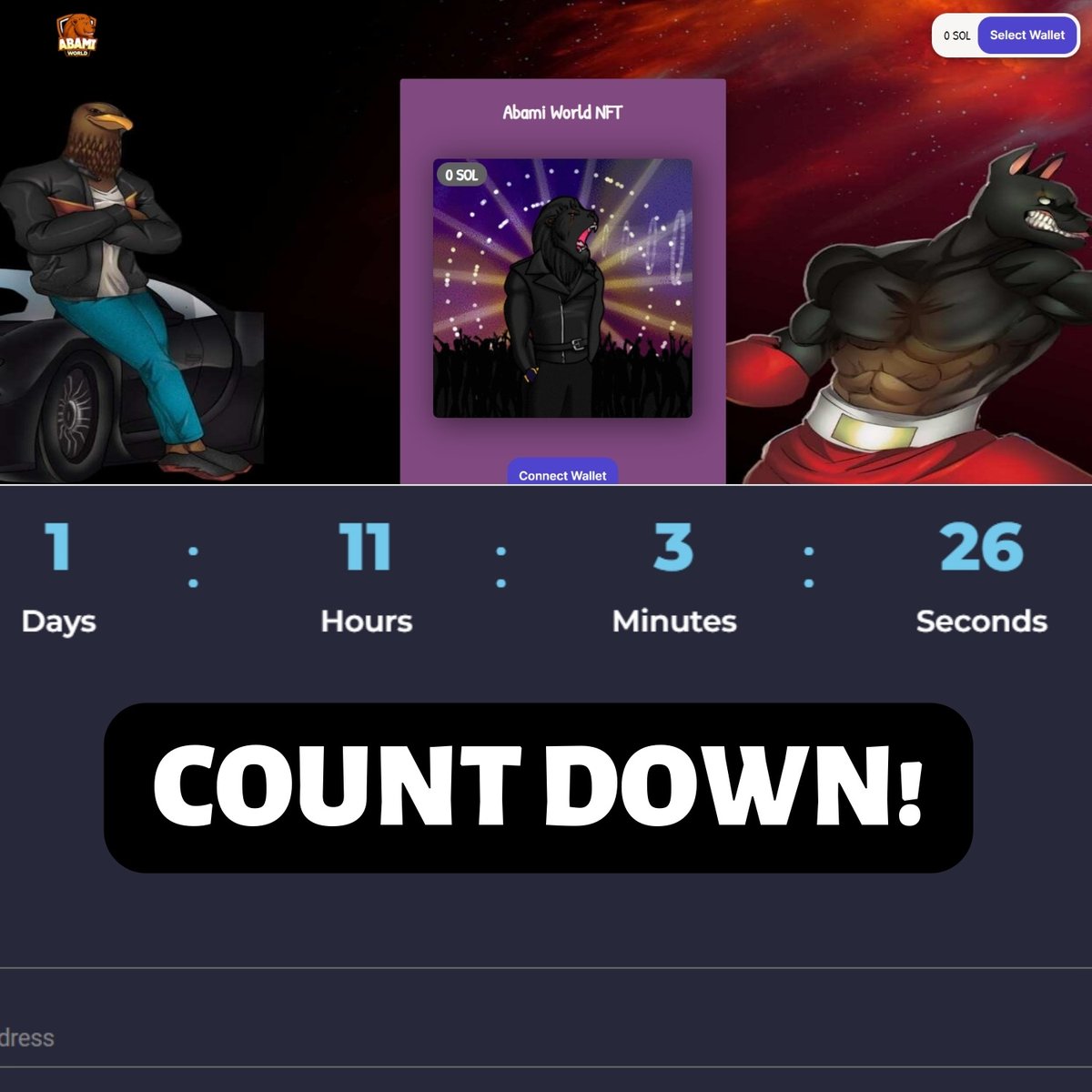 AbamiWorldNFT's tweet photo. 🚀🚀COUNT DOWN TO ABAMI WORLD NFT🚀🚀 LAUNCH! 

We appreciate all of our supporters so far! Thank you, share this event with friends 💕
https://t.co/nttpOQl29J

https://t.co/36nPpUrd5y

https://t.co/yg11QfhmUJ

#SolanaNFTs #Solana #opensea #NFTs #Mints #AbamiWorldNFT #NFTLaunch https://t.co/0R9fLkyh6b
