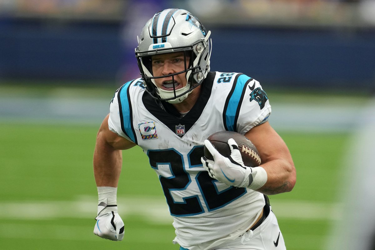 Christian McCaffrey has 24 career games with at least 50 rushing yards and 50 receiving yards. Marshall Faulk is the ONLY player in NFL history with more. @CMC_22 | @Panthers