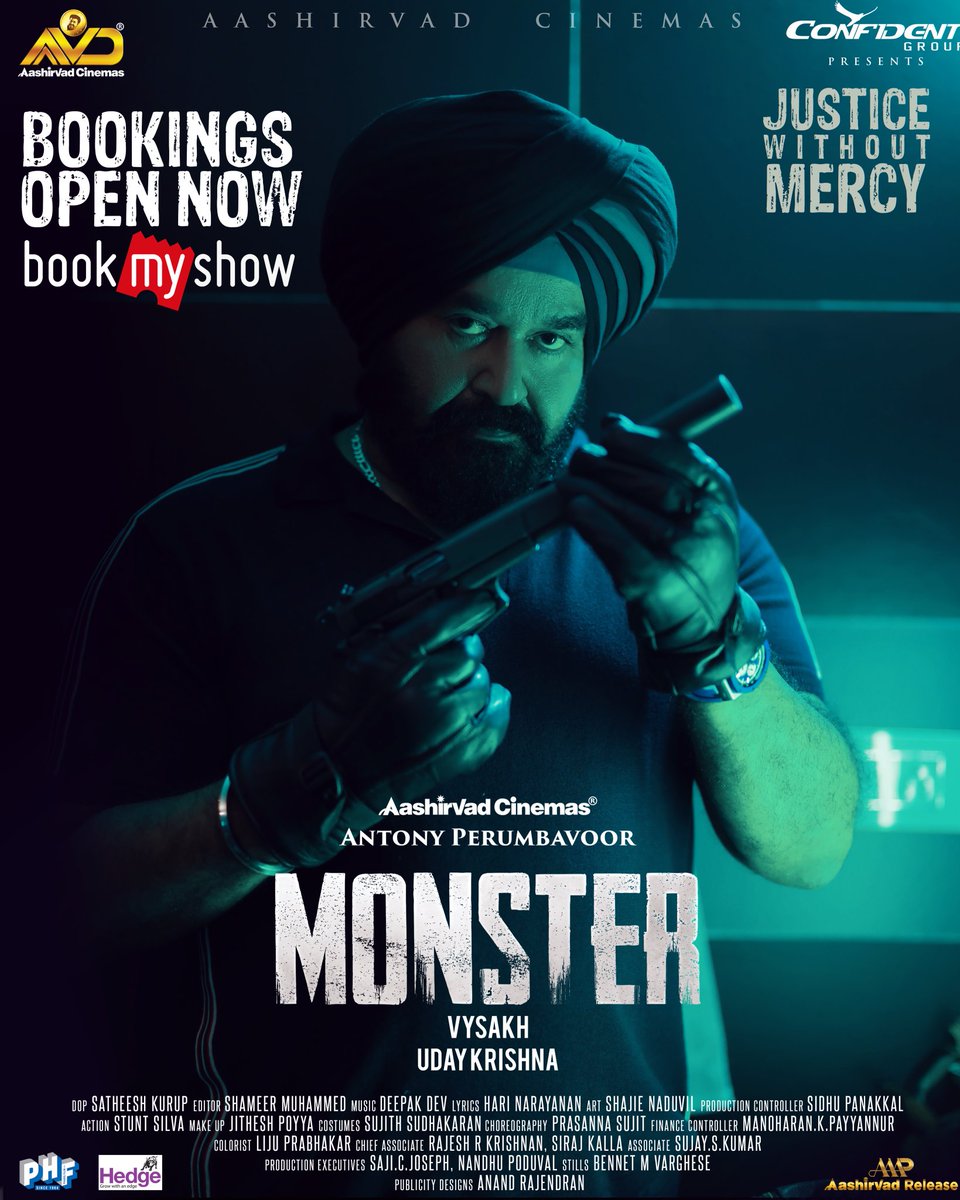 LalettanLFC's tweet photo. Advance Bookings For #Monster Started Allover Kerala @bookmyshow 👏❤️🔥
October 21st Release In Cinemas 🔥
#Mohanlal @Mohanlal #MonsterFansShow #MohanlalTheaterUpdates https://t.co/r35Ibloaja