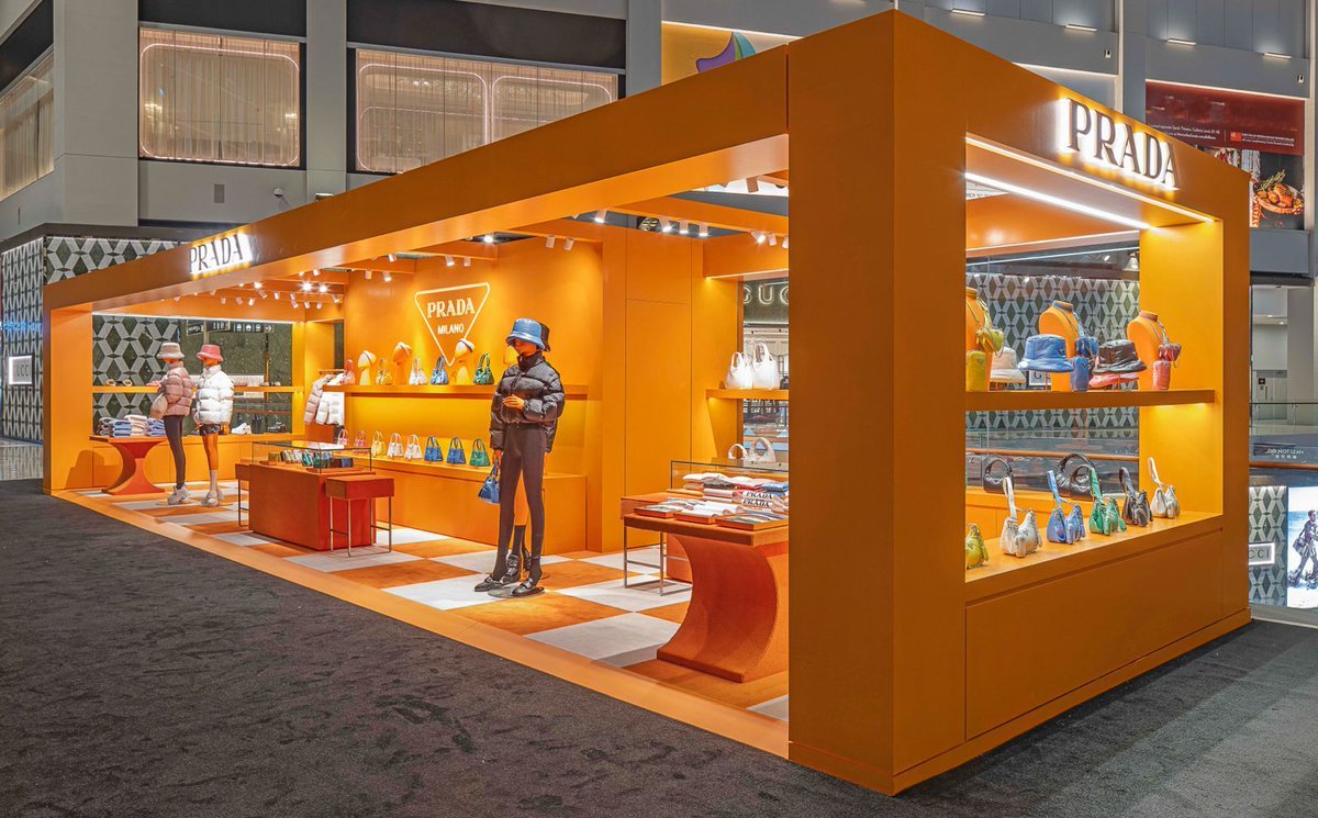 on Twitter "PRADA opens new popup concept at Marina