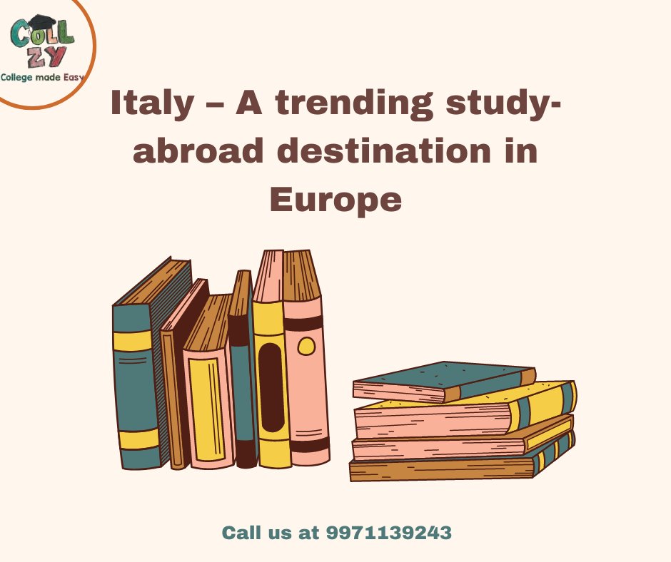 CollzyEdu's tweet photo. Italy – A trending study-abroad destination in Europe
Italian universities are some of the most renowned educational institutions in the world which offer a range of subjects

link in the comment section

#collzy #collegecounselling #collegeadmissions https://t.co/aR2rlIxhNU