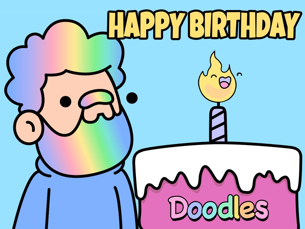 AdamHustles's tweet photo. 1st Birthday New holo on holo why not ?

Happy Birthday @doodles 🌈 https://t.co/nPWit717Ds