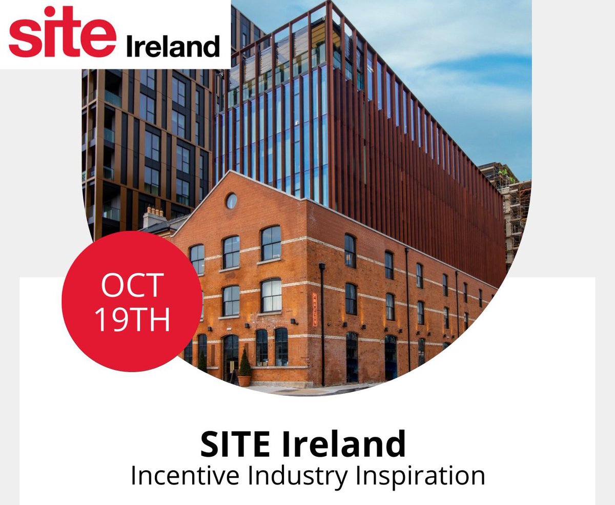 SiteIreland's tweet photo. Our next chapter event is this Wednesday, 19 October at #TheMayson. Join us to get inspired by the next generation of #incentivetravel leaders, and hear from some familiar faces, too! Get your ticket: https://t.co/NQEZkDwClw https://t.co/s1Rx3scQM3