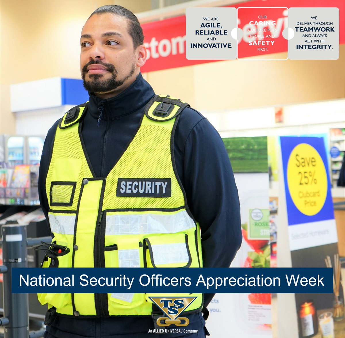 totalsecurity__'s tweet photo. Kicking off the first day of National Security Officer Appreciation Week 2022, we're dedicating this post to our Advanced mobile supervisor Teejay, who champions our core value RELIABLE.
#SecurityOfficerAppreciationWeek https://t.co/oILtx8iozQ