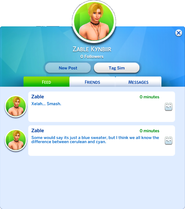 CKSimpodia's tweet photo. https://t.co/2QycCxhYXT
So I had Zable tag Xelah in a “flirty” post… accurate AF!!
#ts4 #sims4 #thesims4 #simblr #simpodia
#simblrcommunity #simscommunity #ts4community https://t.co/RRLA4YxxSI
