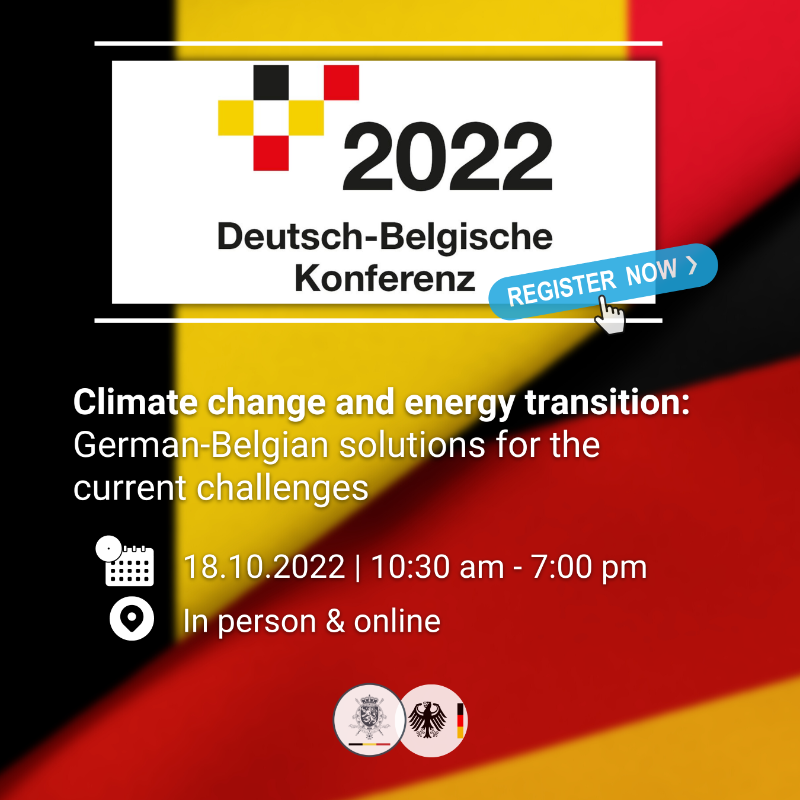 BelgiumMFA's tweet photo. 🇧🇪🇩🇪 Tomorrow, on October 18, the 6th German-Belgian Conference (#DeBeKo) takes place in Berlin.
The Conference brings together high-level experts from both countries to discuss climate change and energy transition.
⤵️ You can still register to participate in the event online.