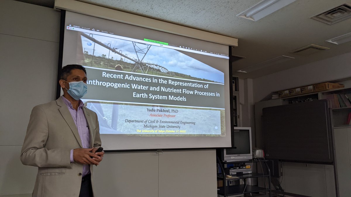 Yamazaki Lab (Global Hydrodynamics) / 山崎研 / UTokyo (@g_hydrodynamics) on Twitter photo We invited Prof Yadu Pokhrel from Michigan State University for two weeks of collaboration research in UTokyo. Today is the starting day with exciting seminar talk. We invited Prof Yadu Pokhrel from Michigan State University for two weeks of collaboration research in UTokyo. Today is the starting day with exciting seminar talk.