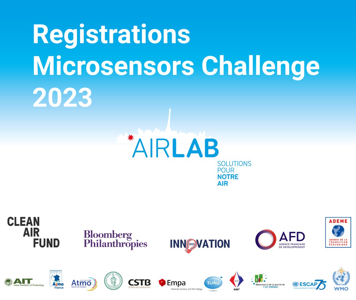 AIRLAB_Airparif's tweet image. [#MicrosensorChallenge]
The applications for the 2023 AIRLAB #Microsensors Challenge are open until December 11, 2022 ! 
For this edition, sensors will be evaluated both in France and in Thailand to provide guidance on their performance to all users.
➡ bit.ly/3gdQQ3O
