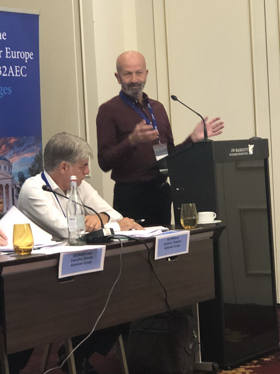 Bucharest!! 🙌🏼 <a href="/AlzheimerEurope/">Alzheimer Europe</a> 2022 Conference and what a start by the brilliant <a href="/mason4233/">Chris Roberts.</a> reminding us not to forget people living with dementia in the Ukraine 🫶 Such an incredible man. 💙