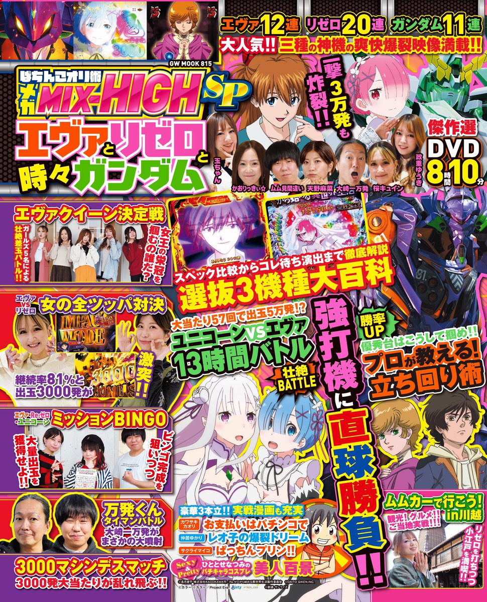 MEGAMIX_pachi's tweet photo. 以前お伝えした通り、次のメガミは11月14日発売なのですが、欲しがりな皆さんのために、エヴァとリゼロとガンダムの大好評企画を一つにまとめた傑作選をお届け！　

絶賛発売中でーす！ https://t.co/7L2GcJi6kq