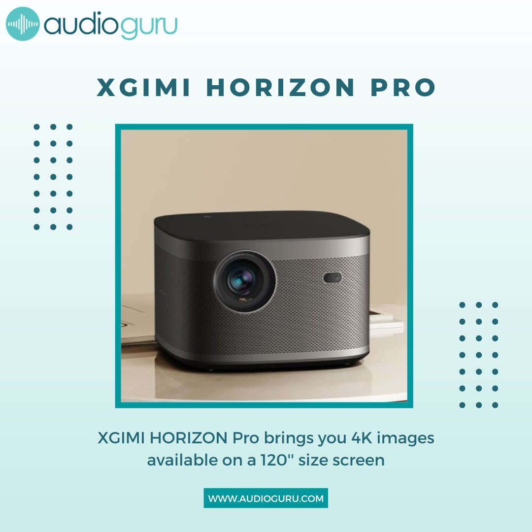 You may see 4K images on a 120' screen thanks to XGIMI HORIZON Pro #XGIMITech #tech #Homecinema #XGIMIHORIZONPro #XGIMI #Hometheater #HarmanKardon #SmartProjector #XGIMIExperience #Projector #audioguru #CompactProjector