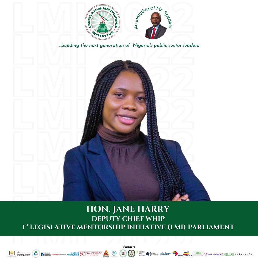 Officiallmi_Ng's tweet photo. Chief Whip - Hon. Aisha Abubakar 

Deputy Chief Whip - Hon. Jane Harry

Clerk - Hon. Nature-Iboro Edet

Deputy Clerk - Hon. Muhammad Ismail

@mirya_sabo @JaneHar38638683 @officialiboro @AbuOlise @mbshyr 
#leadership
#gbajafellows
#legislativementorshipinitiative 
#lmi2022 https://t.co/oL0gxAVjZu