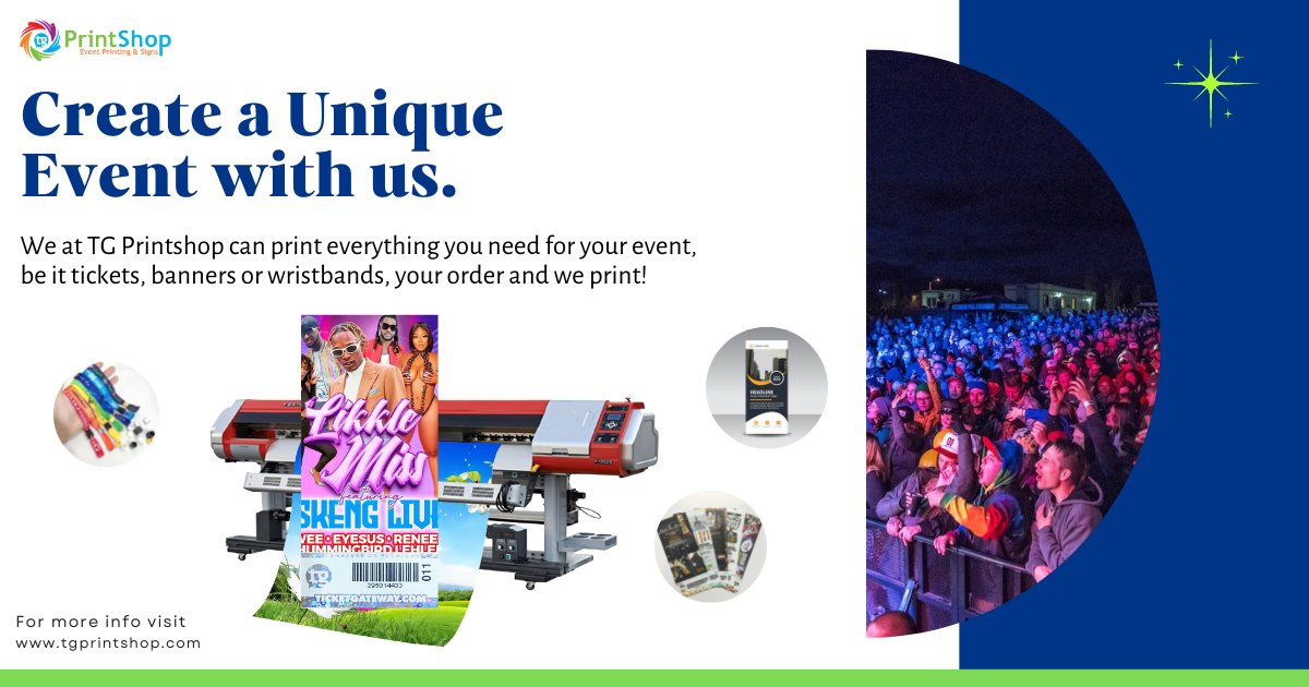 tgprintshop's tweet photo. Create a unique event with us. We at TG Printshop can print everything you need for your event, be it tickets, banners, or wristbands, your order and we print!
🌐 https://t.co/bmbjGd45Xj
📧 orders@tgprintshop.com 
.
#tgprintshop #printing #printingservices #tickets #eventtickets https://t.co/a7U6tOOfCr