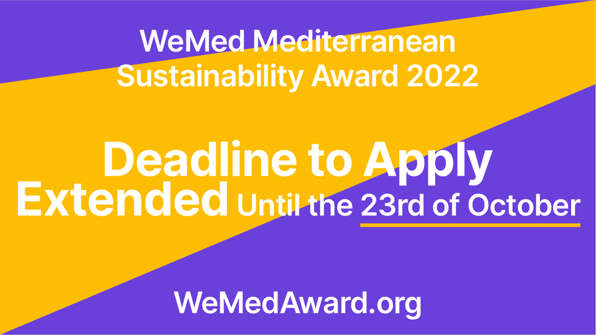 📣 Last chance to apply !!
Due to popular demand, the applications deadline has been extended for 1 more week! The new deadline is the 📅 23rd of October.

Hurry up and finalise your application.
👉 bit.ly/3qSyA1Y
Apply here 👉 wemedaward.org