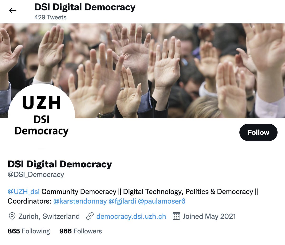Please help @DSI_Democracy reach 1001 followers by the end of the week -- we're close! (Our reporting is due soon 🤗)