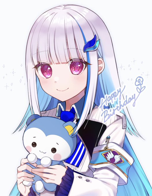 フォロワーの誕生日に描かせてもらったリゼヘルエスタちゃんとモモマルくん 