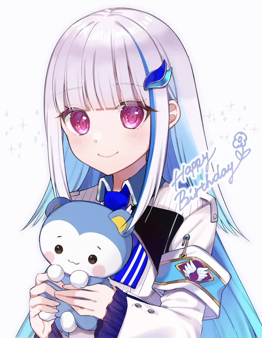 フォロワーの誕生日に描かせてもらったリゼヘルエスタちゃんとモモマルくん 
