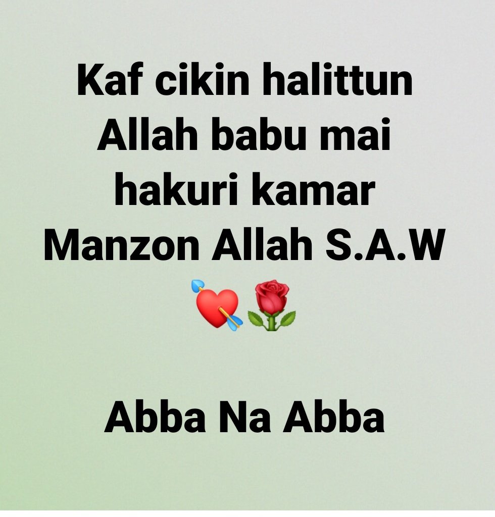 Kaf cikin halittun Allah babu mai hakuri kamar Manzon Allah S.A.W💘🌹

Abba Na Abba

17-10-2022