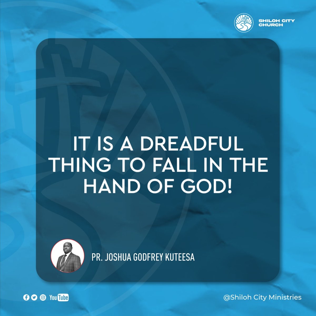 shilohcitymin's tweet photo. IT IS A DREADFUL THING TO FALL IN THE HAND OF GOD! - Pr. Joshua Godfrey Kuteesa.

Watch Full Sermon - https://t.co/D2L9r1VoEz

Like, Subscribe, Share &amp; Comment.

Happy New Week, Stay Blessed! https://t.co/Zy7oTnK4de