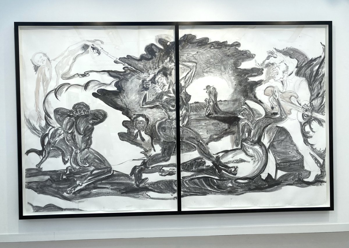 KateLAspinall's tweet photo. Magnificent #drawings yesterday @friezeofficial!
Esp loved #KaraWalker's 'Yesterdayness in America Today' (2020, @SpruethMagers), #LucianFreud's 'Head of lb' (1988, @OfferWatermanCo), #JohnMinton's 'Study' (c1956, @StephenOngpin), & #LeonorFini 'Hanged Man' (1978, @co_loeve) https://t.co/MZVRyNAGLJ