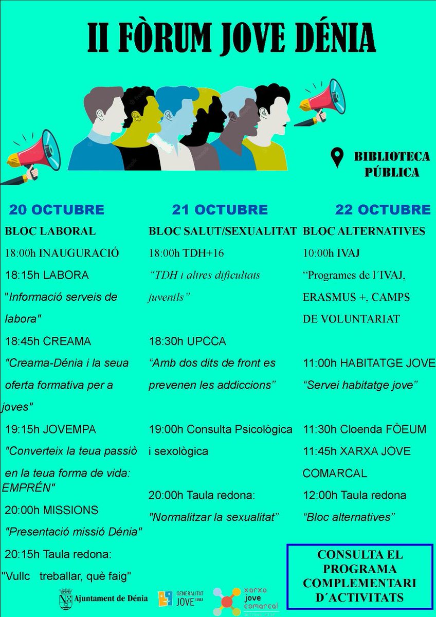 SortsdelaMar's tweet photo. II Forum Jove #Dénia @ayto_denia https://t.co/PihTxs5kmD