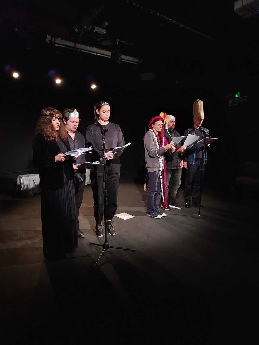 crumbleflan's tweet photo. OH YAY, OH YAY! 🥳

We had a SMASHING time @LandUTheatre last night with #CrumbleflanLIVE 🙌

Thank you SO much to all who came, and a special shout out to the hilarious &amp; mega-talented William Ross Fawcett, who stepped in at the eleventh hour to play Lord Crabtight! 

#YayVerily https://t.co/KbWH7E4o8Z