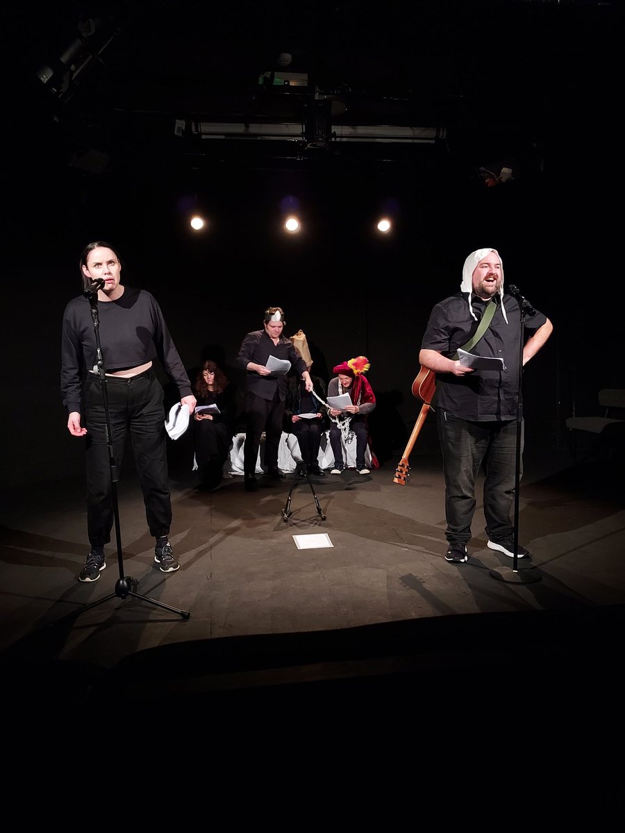crumbleflan's tweet photo. OH YAY, OH YAY! 🥳

We had a SMASHING time @LandUTheatre last night with #CrumbleflanLIVE 🙌

Thank you SO much to all who came, and a special shout out to the hilarious &amp; mega-talented William Ross Fawcett, who stepped in at the eleventh hour to play Lord Crabtight! 

#YayVerily https://t.co/KbWH7E4o8Z