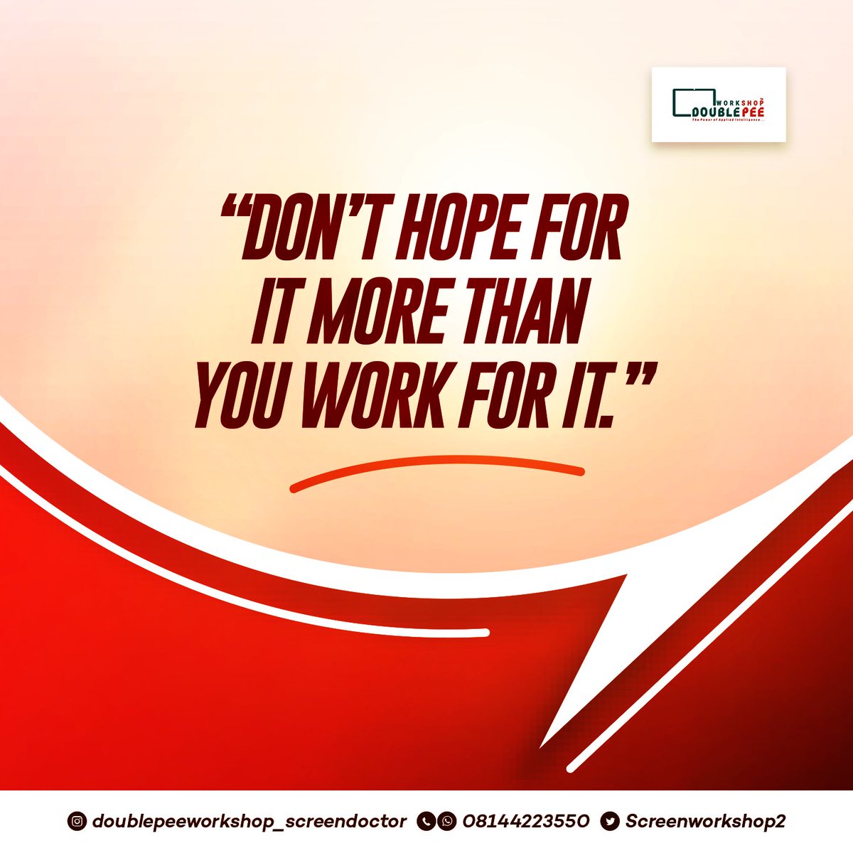 Screenworkshop2's tweet photo. This is a motivation for you as you go about this week 👌

Put things to work and stop hoping without working 👍

Send a dm or click on the link in bio or call 08144223550

#screen #screenrepair #tvrepair #ledtv #repairservice #smallbusiness #screendoctor #doublepee https://t.co/xnSvFndT2L