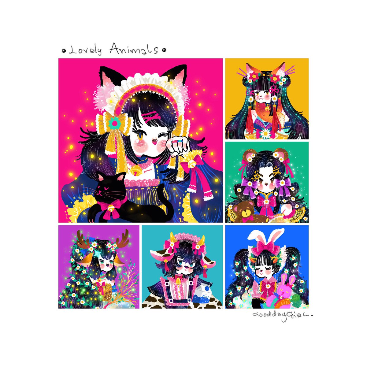 🐱🦊🐻🐮🐰🦌✨