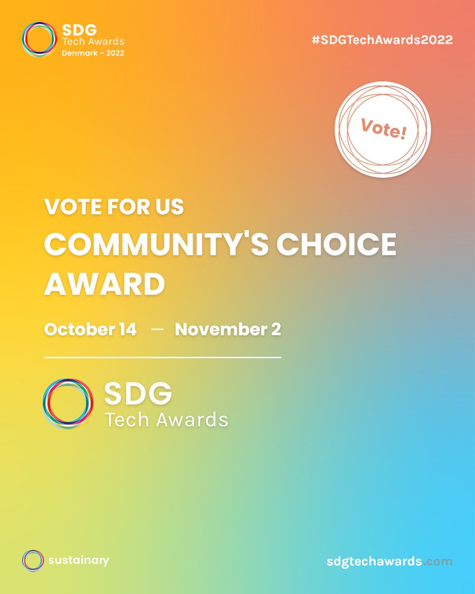 Every vote counts and it will only take you a few seconds: Please vote for #FaunaPhotonics and our #sustainable #technology for the #SDGTechAwards2022 here bit.ly/3EV8qDM #weseeinsects #greentech #biodiversity #sustainability #newtechnology #data #digital #environment