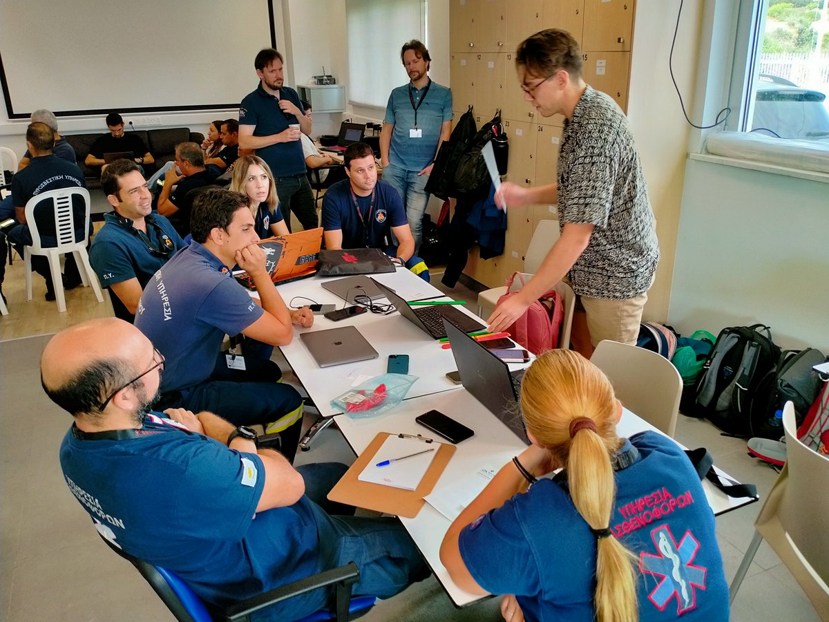 respond_a's tweet photo. #Cyprus pilot D-2!

#firstresponders from the Cyprus #fire #service are being trained by @respond_a technology providers to use #innovative solutions in view of the #pilot in two days!

https://t.co/SkyPpxuchZ

#training #innovation #emergency https://t.co/y1SsU8rCpl