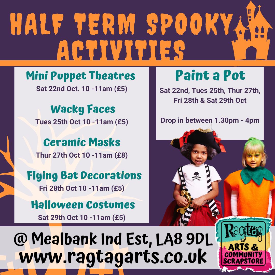ragtagarts's tweet photo. Its half term next week and we have loads going on. Make sure you book to avoid disappointment... https://t.co/tXHv4jrX5o